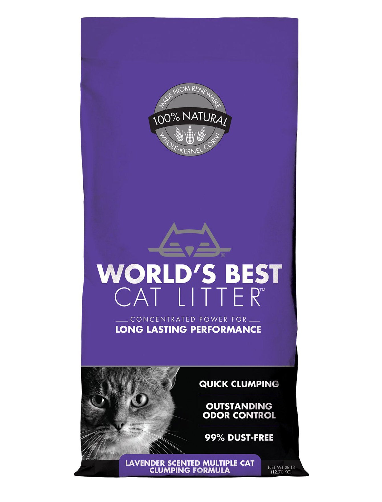 WORLD'S BEST CAT LITTER 7lb/3.18kg Multiple Cat Formula Lavender Scented Cat Litter image 6