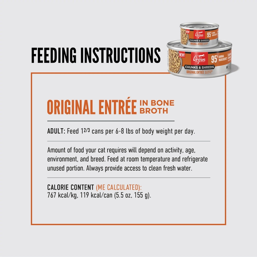 Orijen Cat 155g Chunks & Shreds Original Entree Wet Cat Food image 3