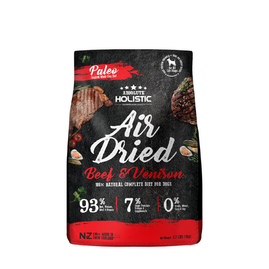 Absolute Holistic Dog 1kg Air Dried Beef & Venison Dry Dog Food image 1