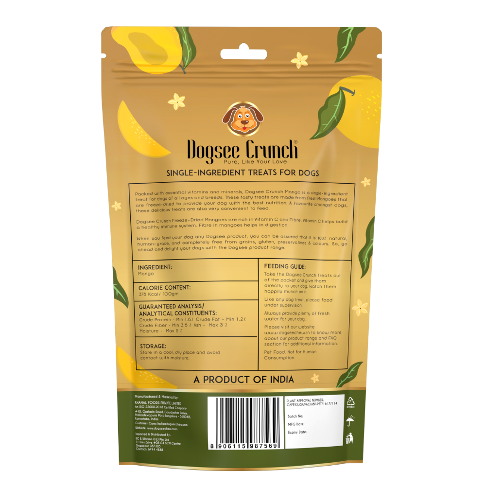 Dogsee Crunch Freeze Dried Mango 10g Dog Treats image 2