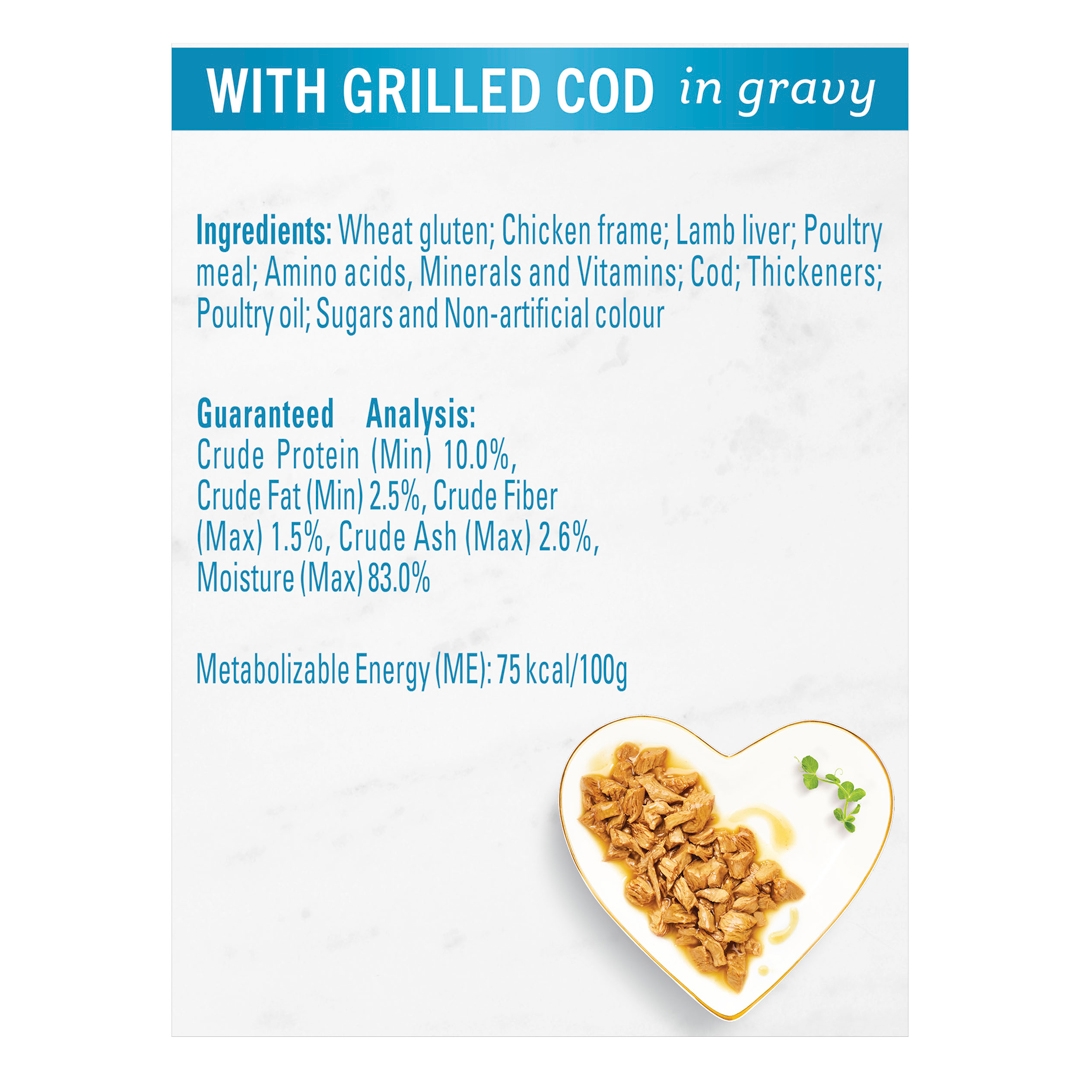 Fancy Feast Cat 50g Petite Delights with Grilled Cod In Gravy Wet Cat Food image 2
