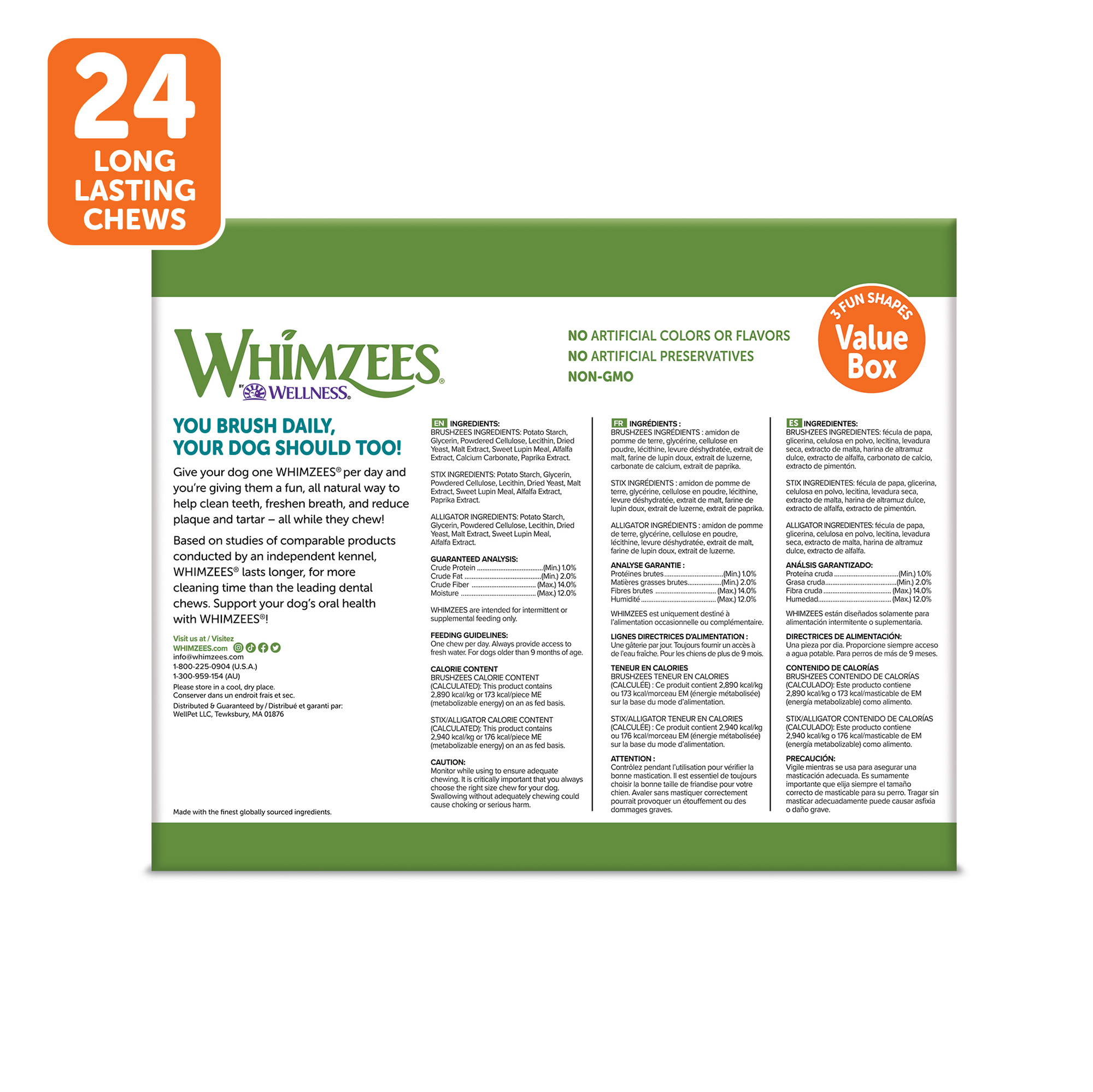 Whimzees Dog Variety 14pcs (Large) Value Box Dental Chews for Dogs image 3
