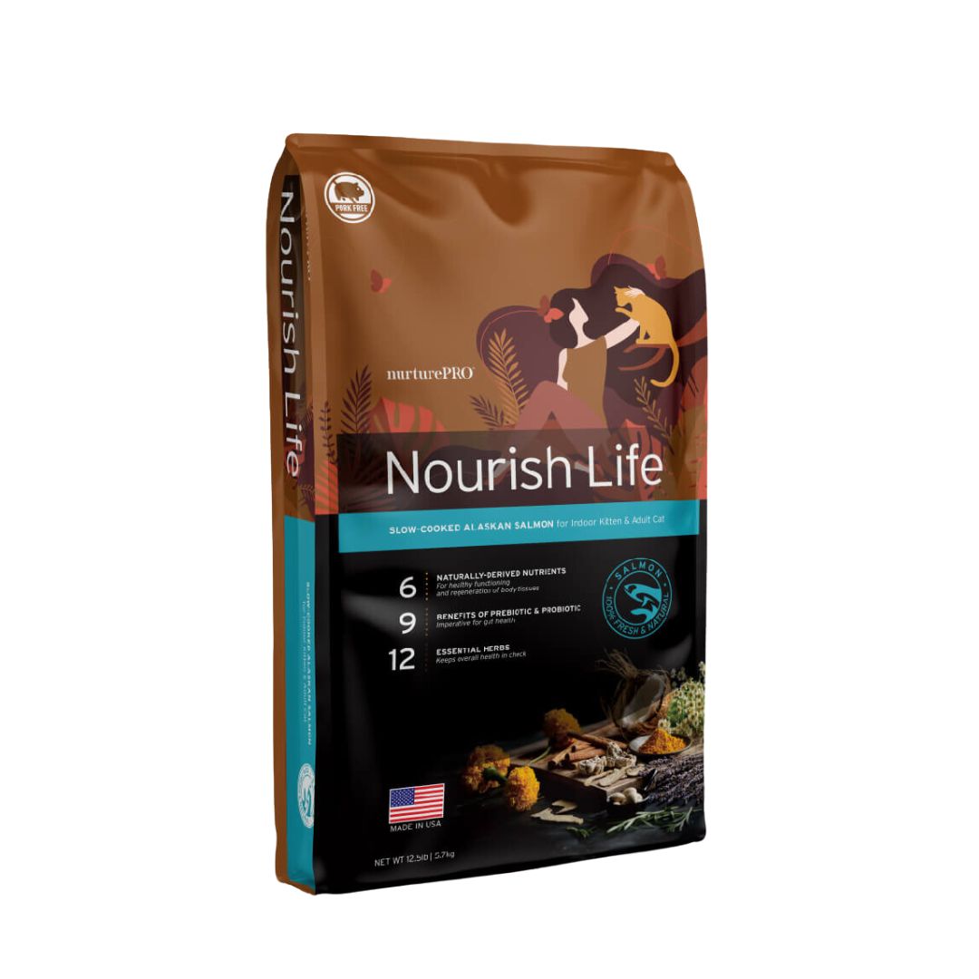 Nurture Pro Cat Nourish Life Slow-Cooked Alaskan Salmon For Indoor Kitten & Adult Cat Dry Cat Food	 image 4