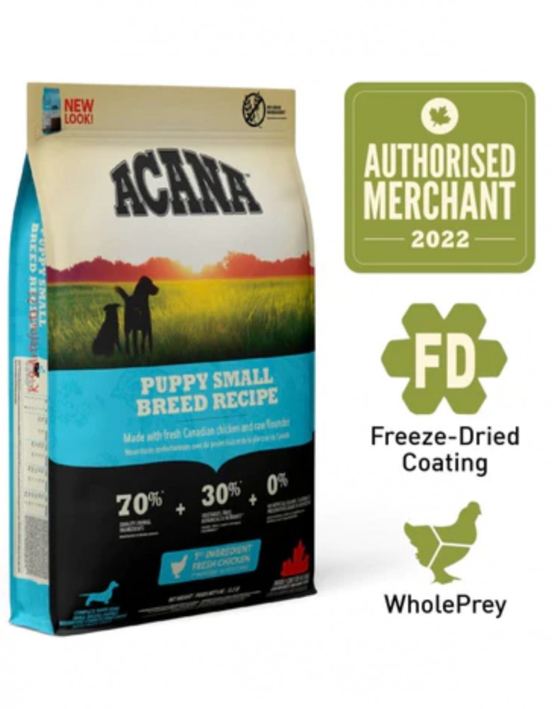 Acana Dog Heritage Freeze-Dried Coated 6kg Puppy Small Breed Dry Dog Food image 5