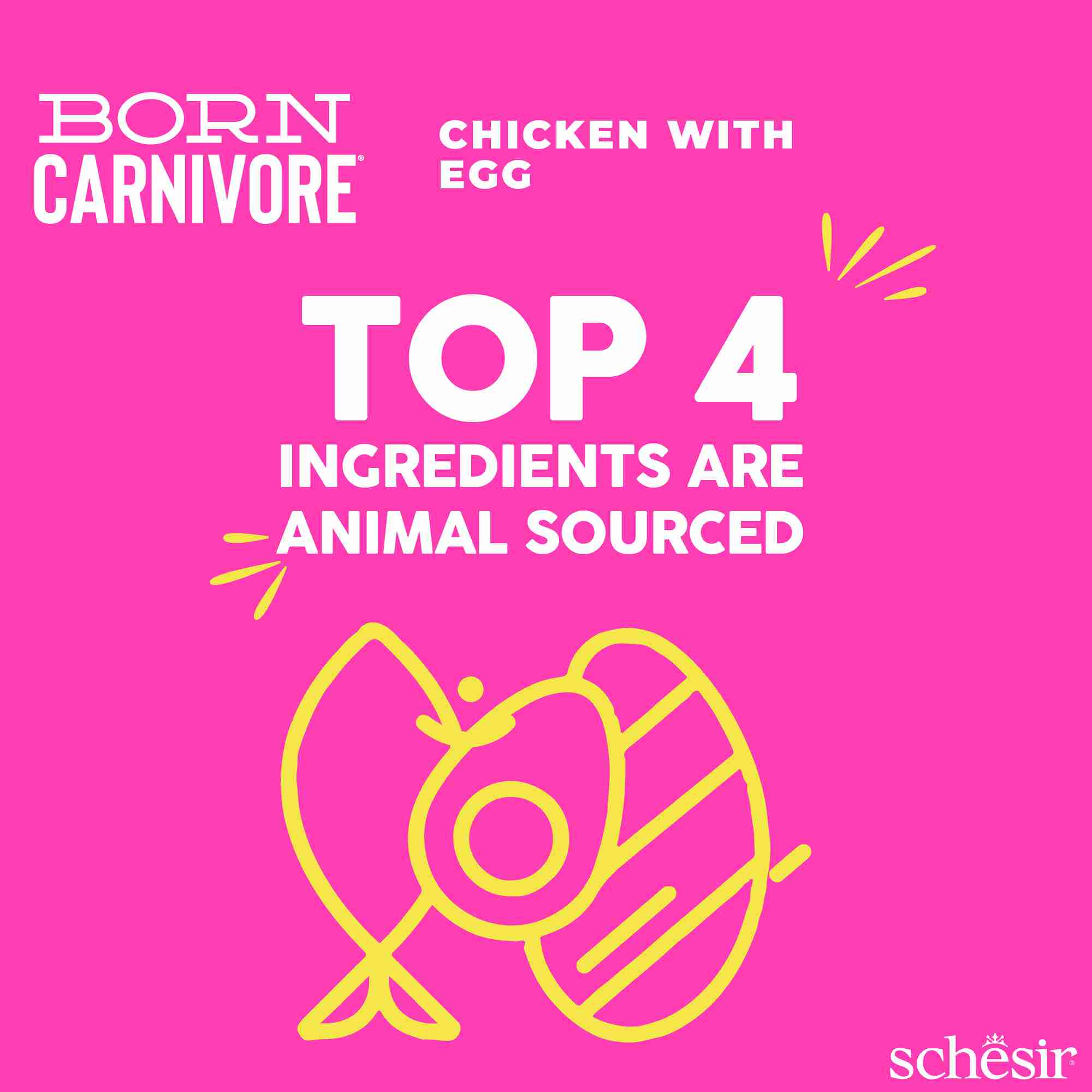 Schesir Cat 2.5kg Born Carnivore Chicken with Egg Baby Cat Baked Dry Recipe Dry Cat Food image 8
