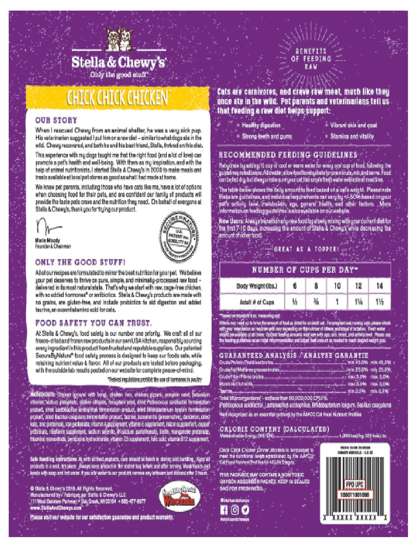 Stella & Chewy's Freeze Dried Cat Dinner Morsels 510g Chick Chick Chicken Dry Cat Food image 2