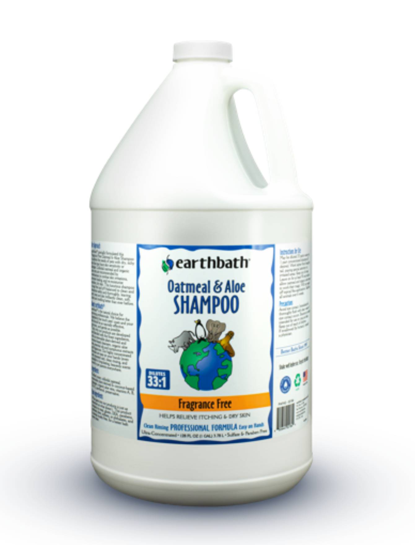Earthbath 1 gallon Oatmeal & Aloe Fragrance Free Pet Shampoo (3.8ltr) image 3