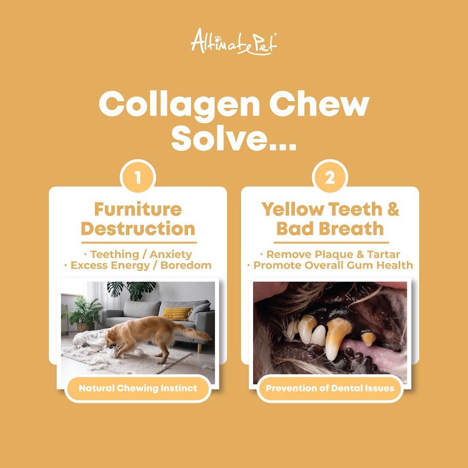 Altimate Pet Dog 7pcs (90g) Collagen Dog Chews Salmon Knotted Bone Dog Treats image 3