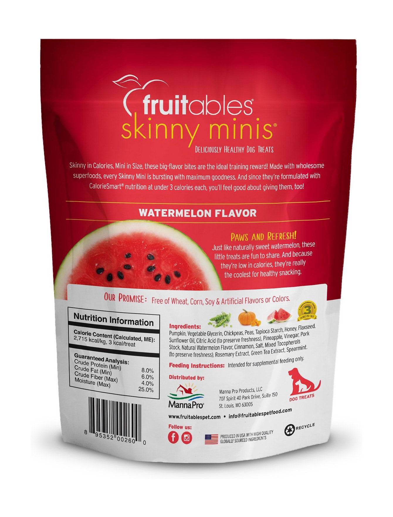 Fruitables Dog 5oz Skinny Minis In Watermelon Dog Treat image 2