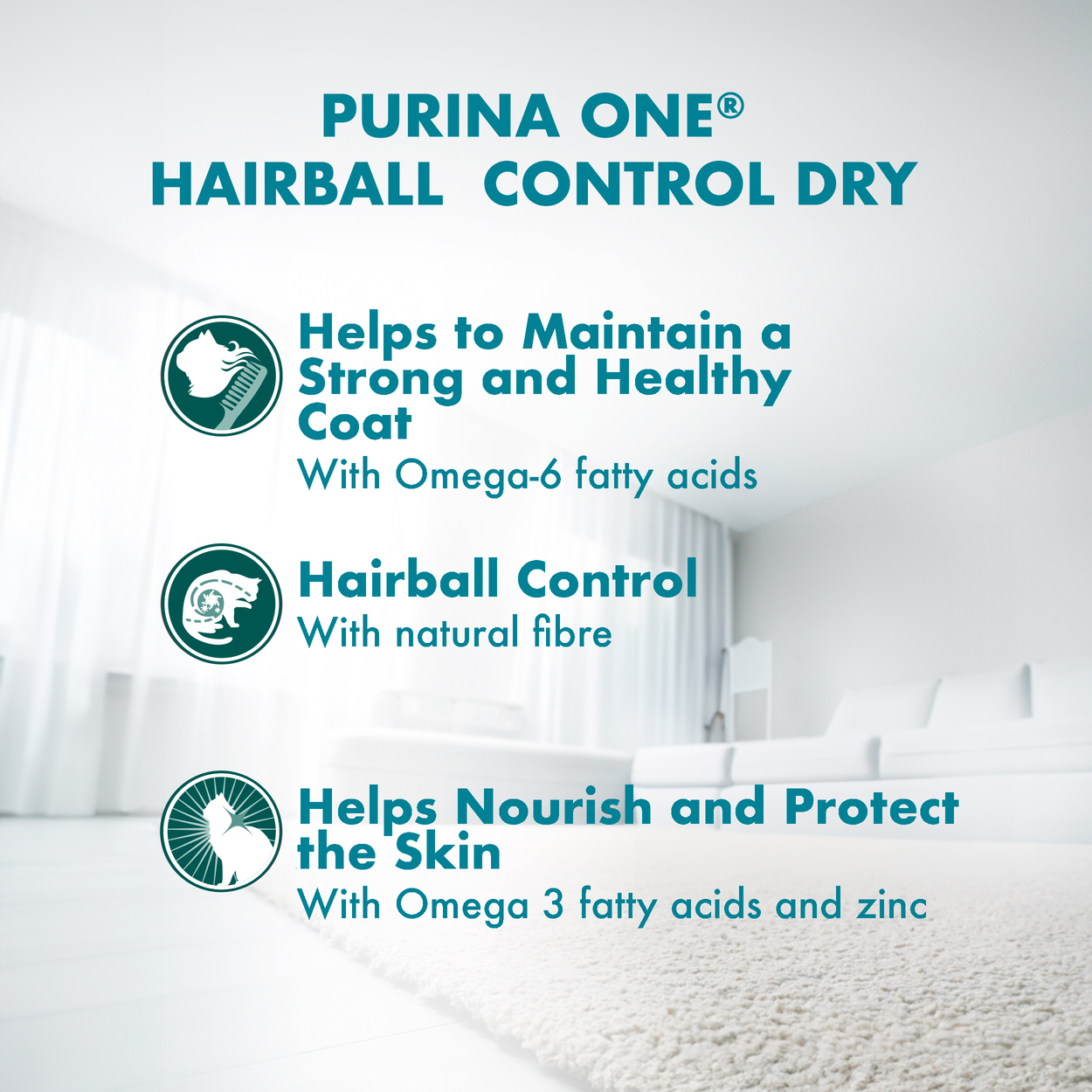 PURINA ONE Cat 1.2kg Hairball Control Chicken Dry Cat Food image 4