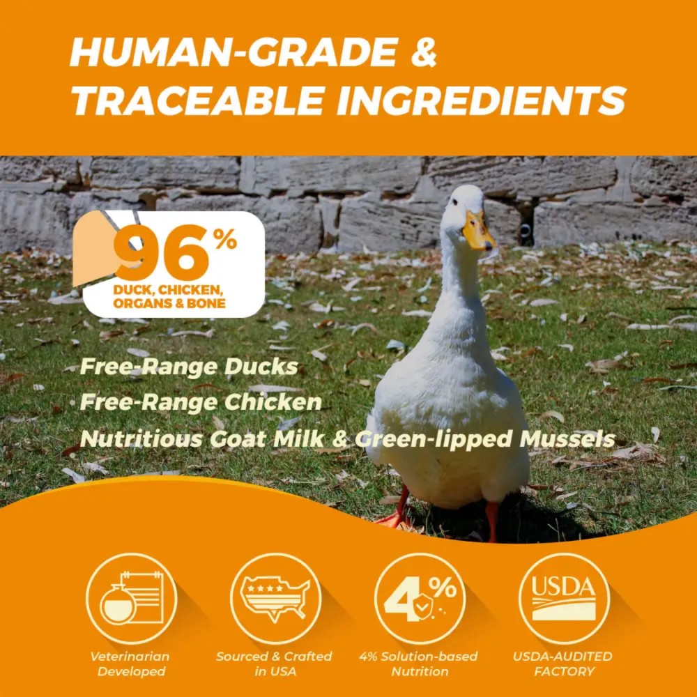 Furry Wonder GROW & THRIVE Freeze-dried Raw Duck & Chicken Recipe For Cats 16oz (453g) image 7