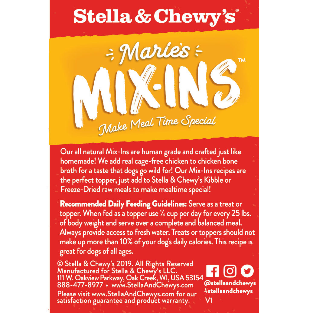 Stella & Chewy's Marie's Mix-Ins Cage-Free Chicken & Pumpkin Recipe Dog Food 5.5oz image 2
