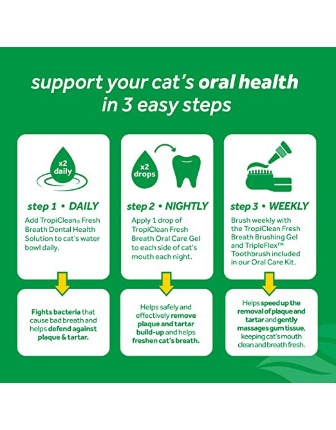 Tropiclean Fresh Breath Cat Dental Health Solution 237ml image 4