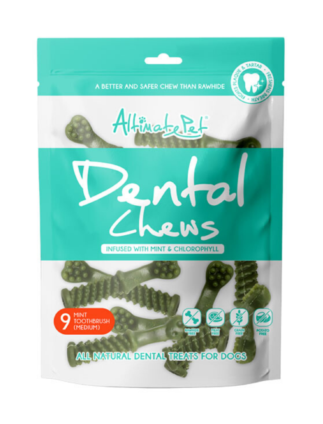 Altimate Pet Dental Chews Mint Toothbrush M 150g (9pcs) image 2