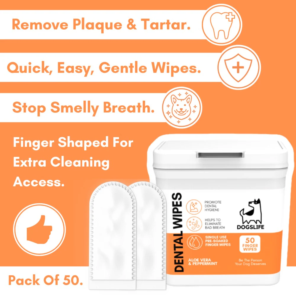 Dogslife Dental Cleaning Wipes 50 Finger Wipes image 2