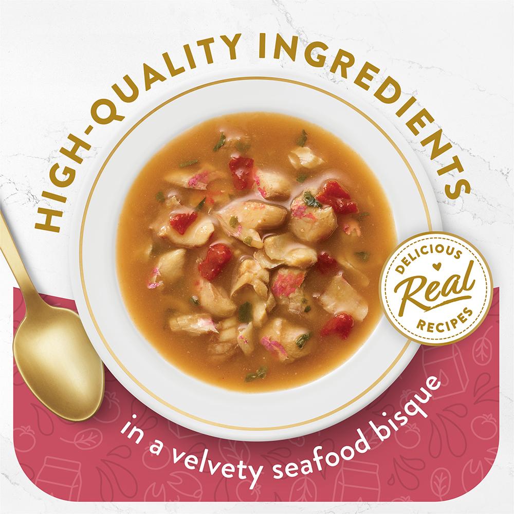 Fancy Feast Cat 40g Seafood Bisque Broth And Accents Of Real Lobster Pouch Wet Cat Food image 3