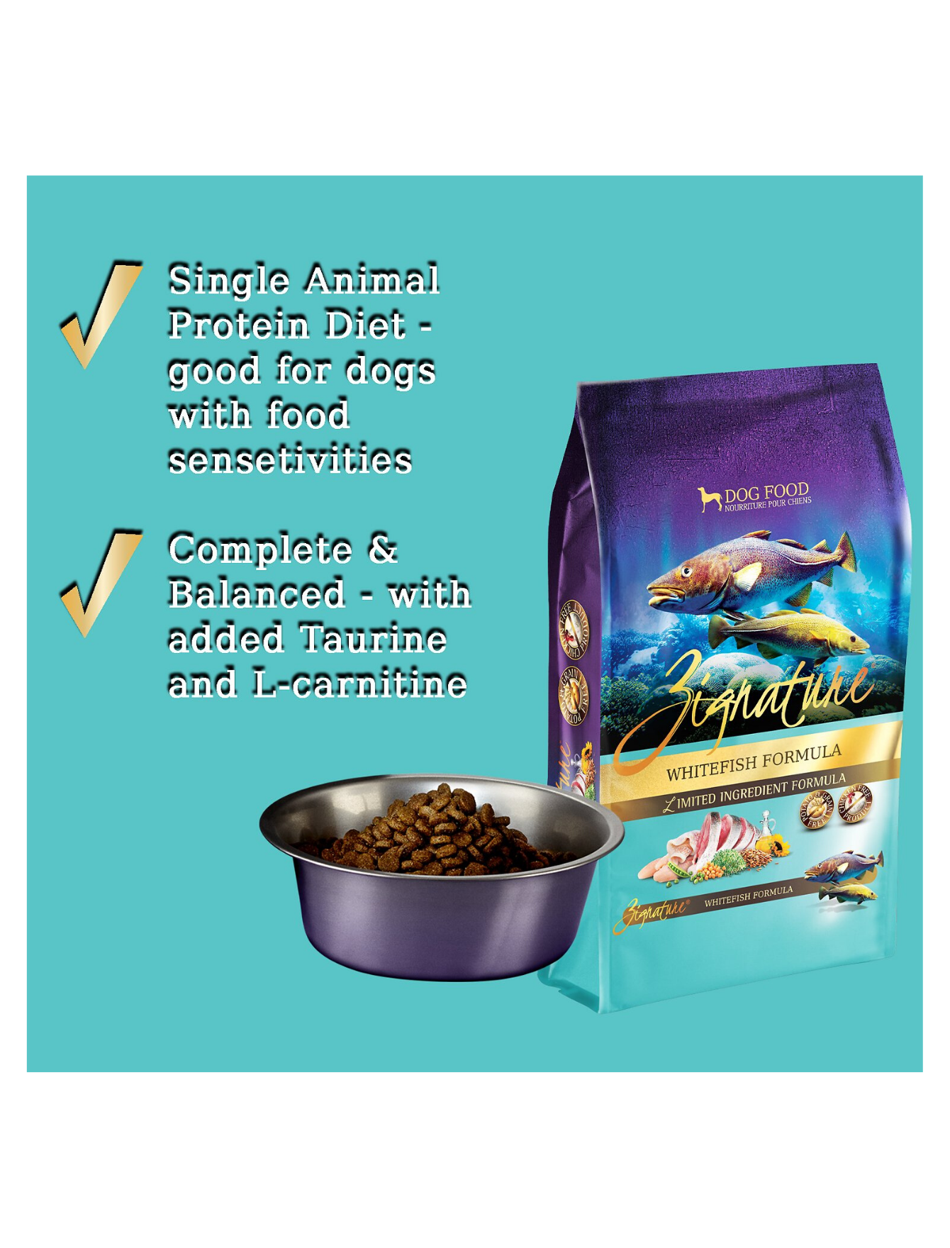 Zignature 1.8kg Whitefish Formula Dry Dog Food image 2