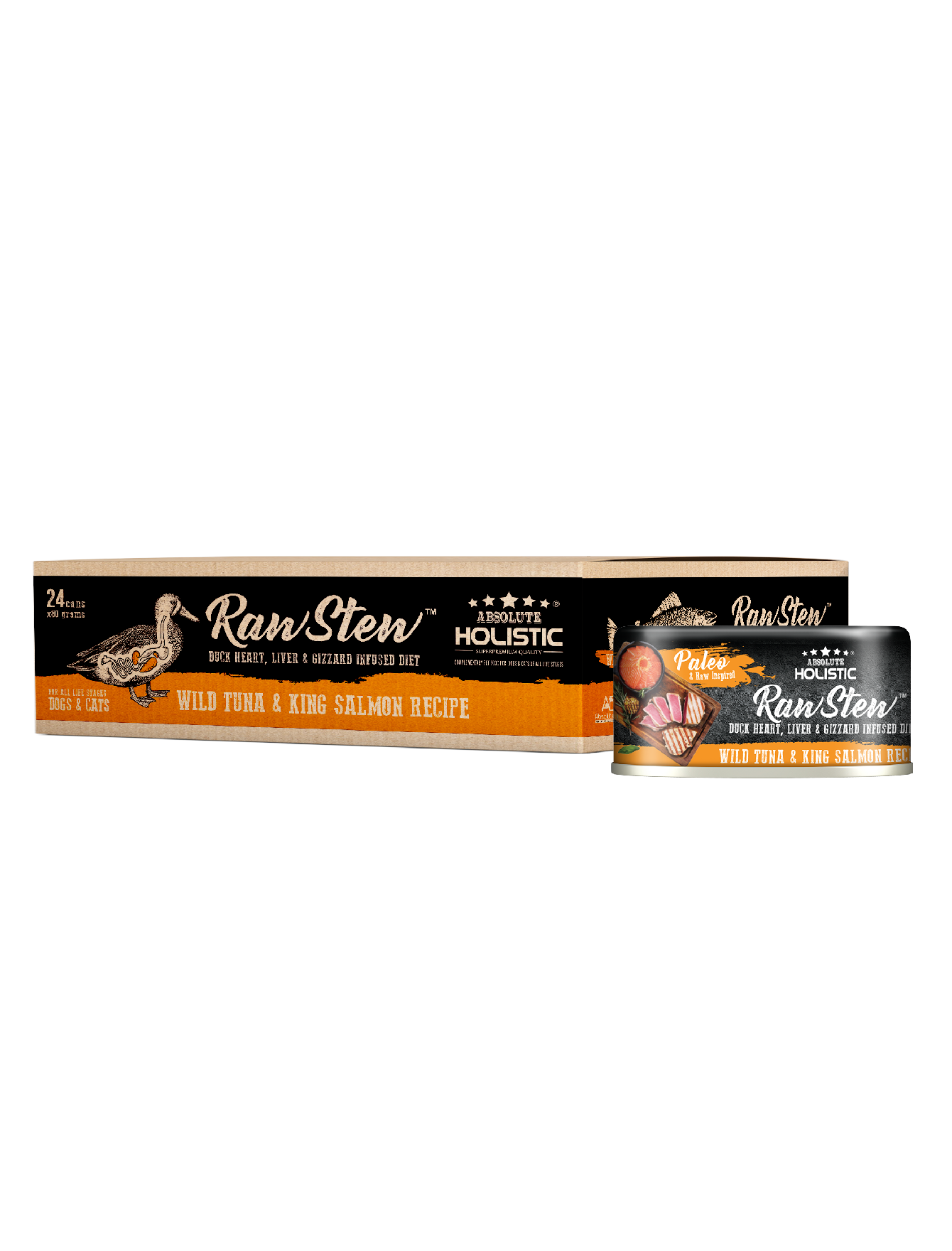 Absolute Holistic Rawstew 80g Wild Tuna & King Salmon Wet Food For Cats And Dogs image 5