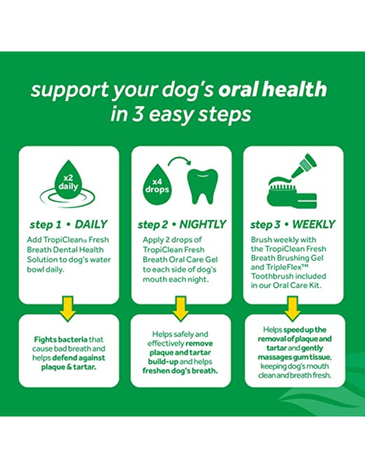 Tropiclean Fresh Breath Dog Advanced Whitening Oral Care Clean Teeth Gel 118ml image 6