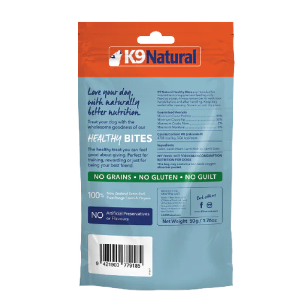 K9 Natural Dog Freeze Dried 50g Lamb Healthy Bites Dog Treats image 3