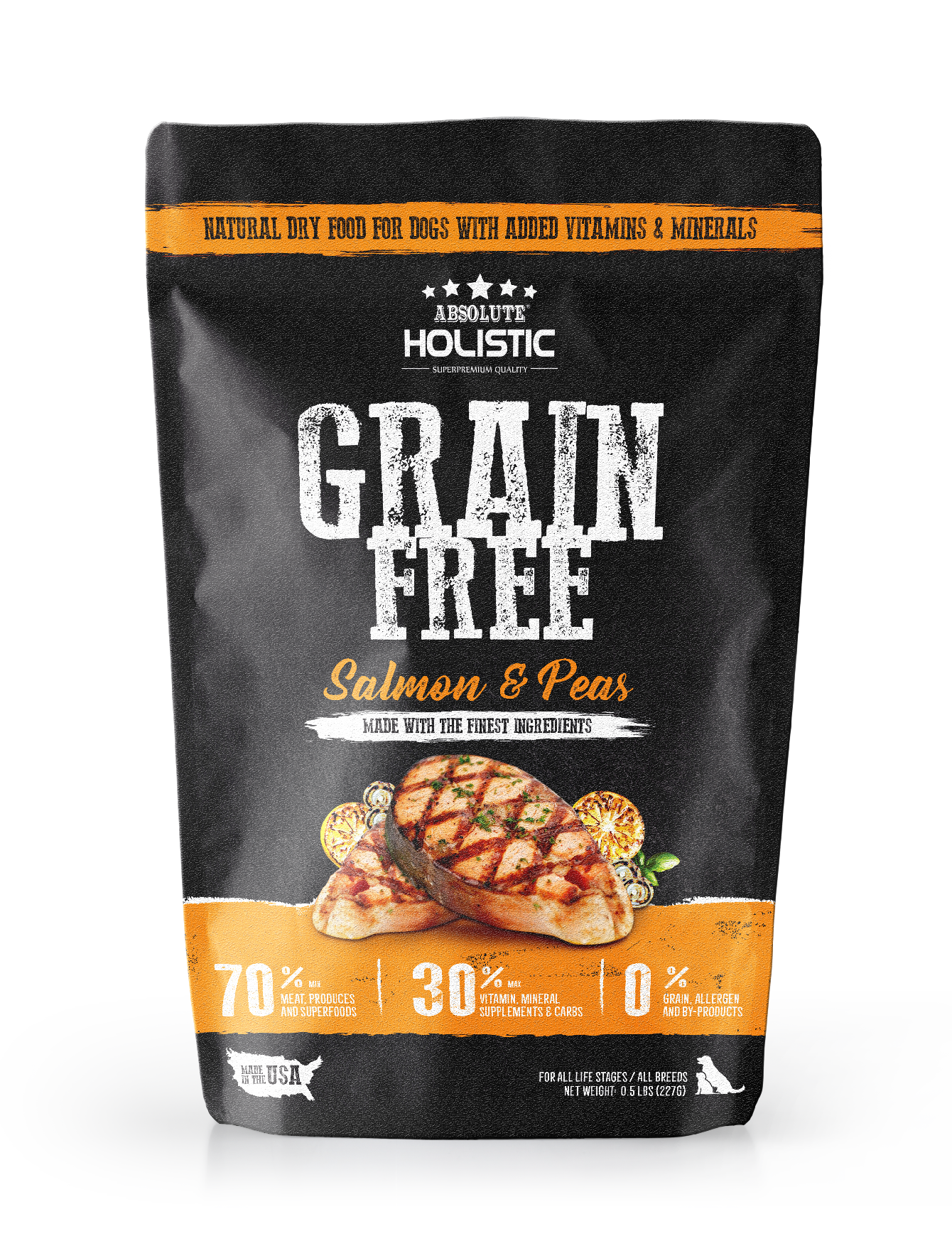 Absolute Holistic Dog 9.97kg Grain Free Salmon & Peas Dry Dog Food (EXP: 08 Mar 2028) image 2