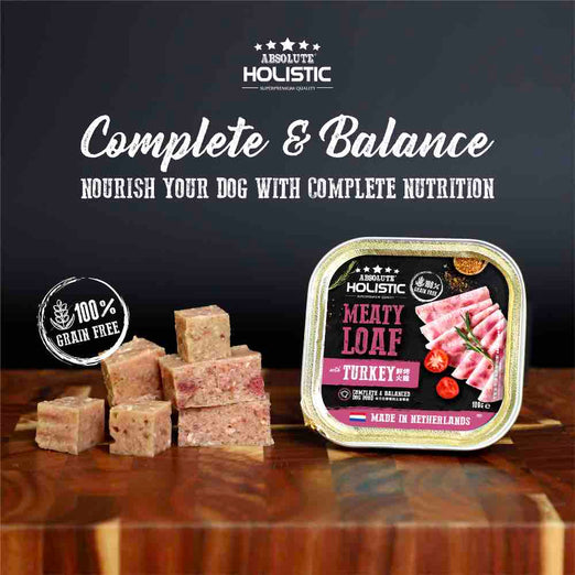 Absolute Holistic Dog 100g Complete & Balanced Meaty Loaf Turkey Wet Tray Dog Food (EXP: 05 Mar 2027) image 10