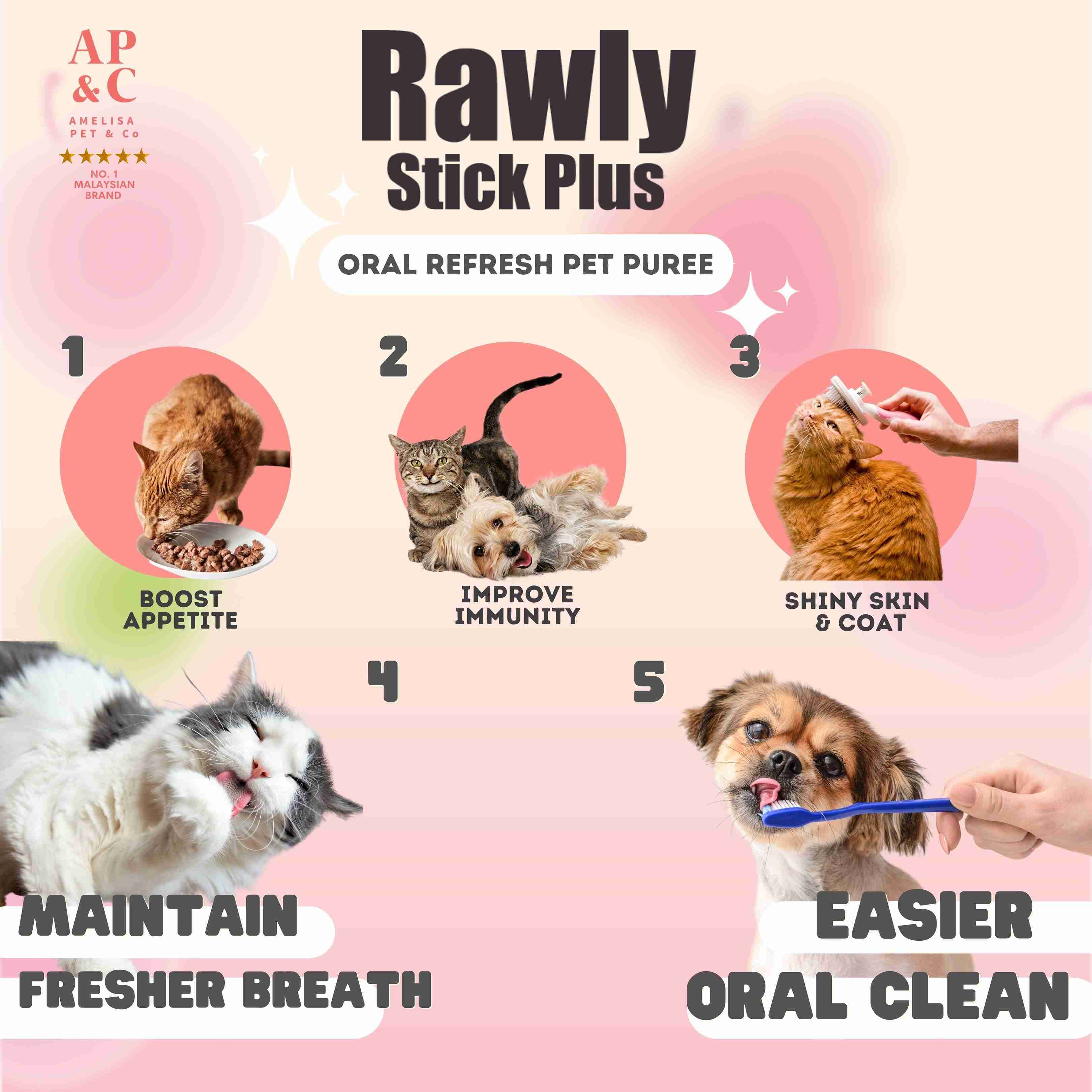 Amelisa Rawly Stick Plus Pet Puree 16gx22 Salmon & Blueberry Dog & Cat Lick image 5