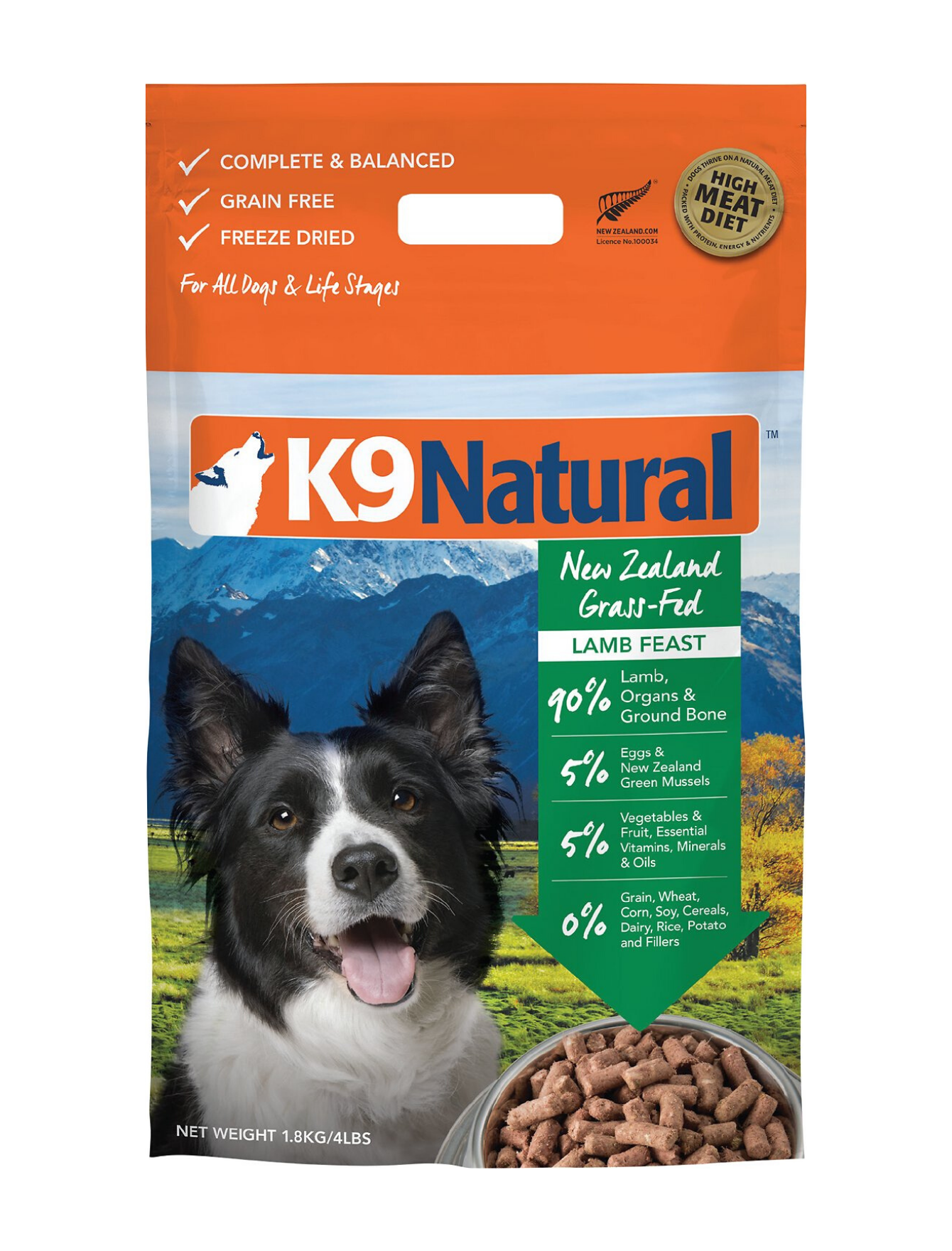 K9 Natural Dog Freeze Dried 500g Lamb Feast Dry Dog Food (EXP: 29 Oct 2026) image 2