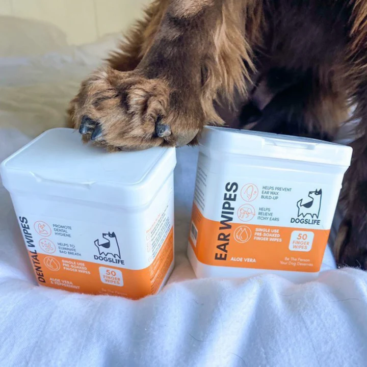 (Ex:p: Nov'24) Dogslife Ear Cleaning Wipes 50 Finger Wipes image 5