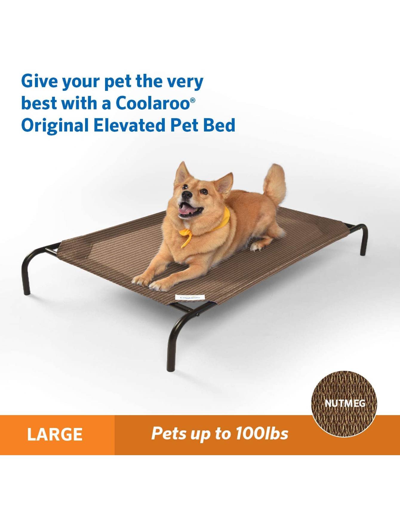Coolaroo Elevated Dog Bed (Nutmeg) Extra Large image 2