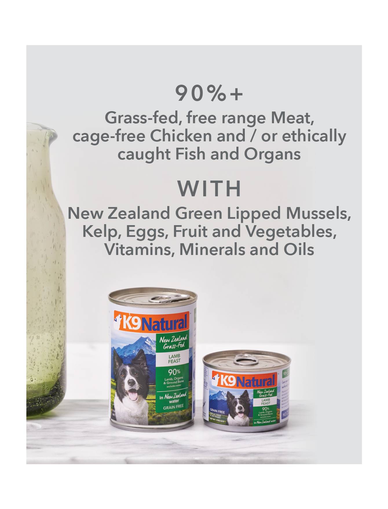 K9 Natural Dog 370g Lamb Feast Canned Wet Dog Food image 3
