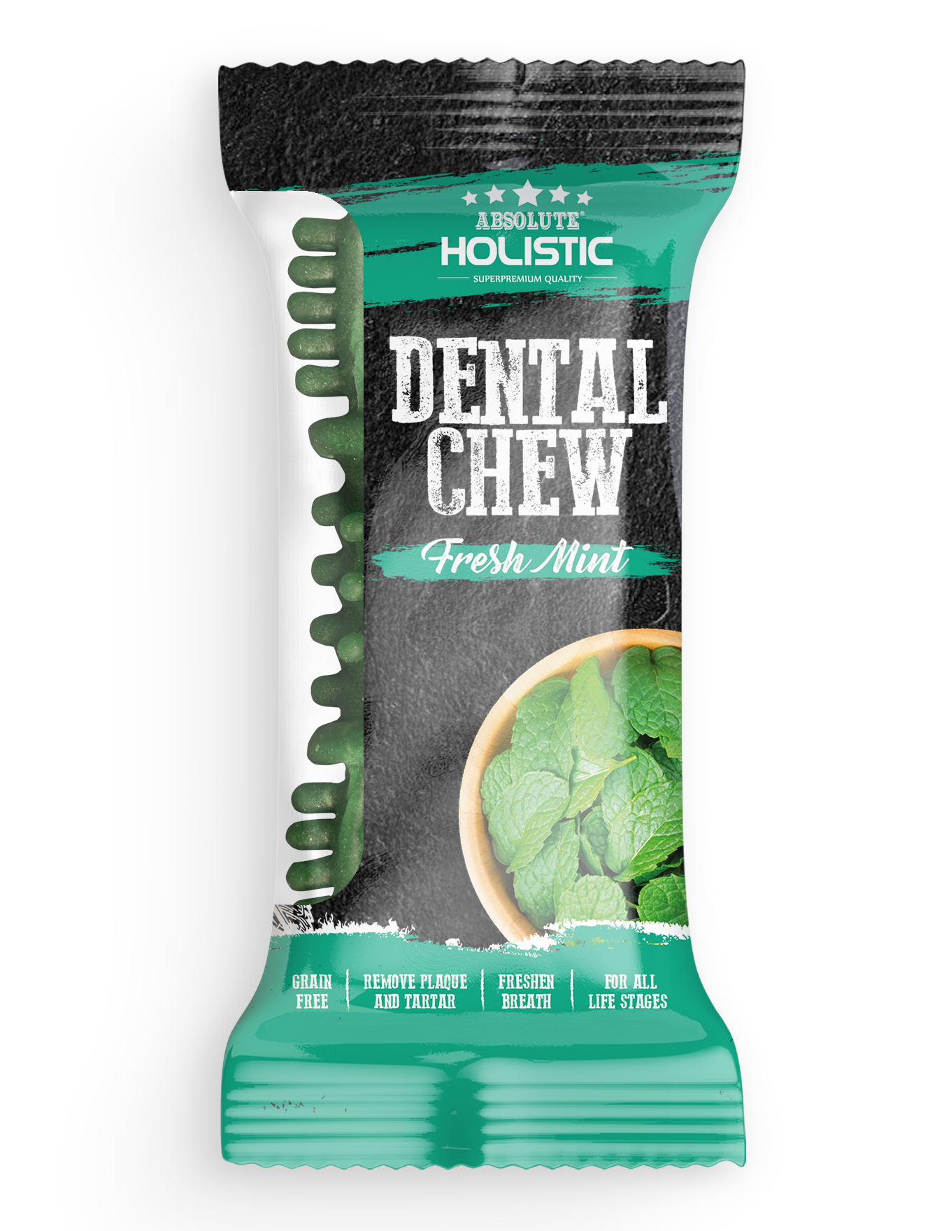 Absolute Holistic Dog 4" (25g) Dental Chew Mint Dog Treat image 3