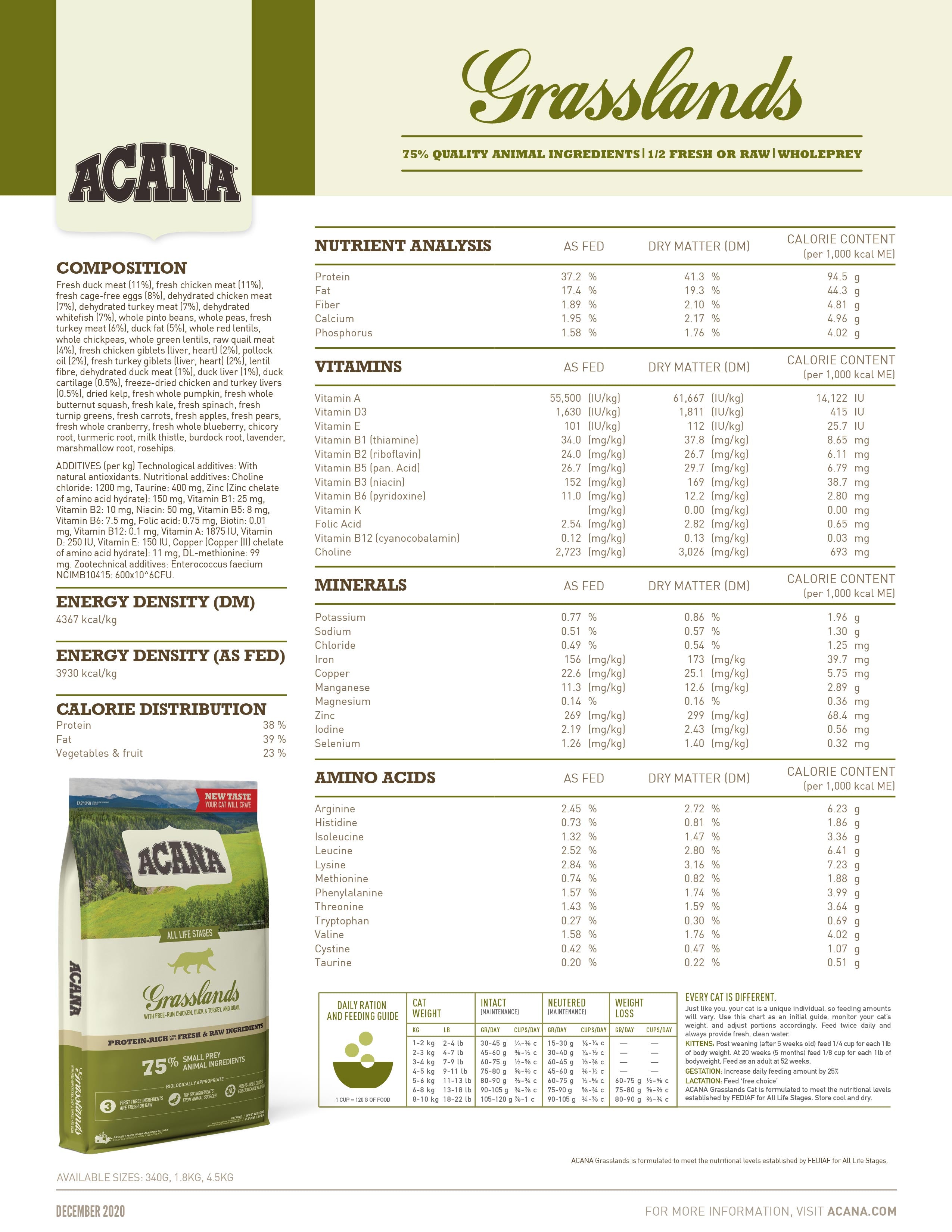 Acana Cat Regionals 1.8kg Grasslands Dry Cat Food image 5