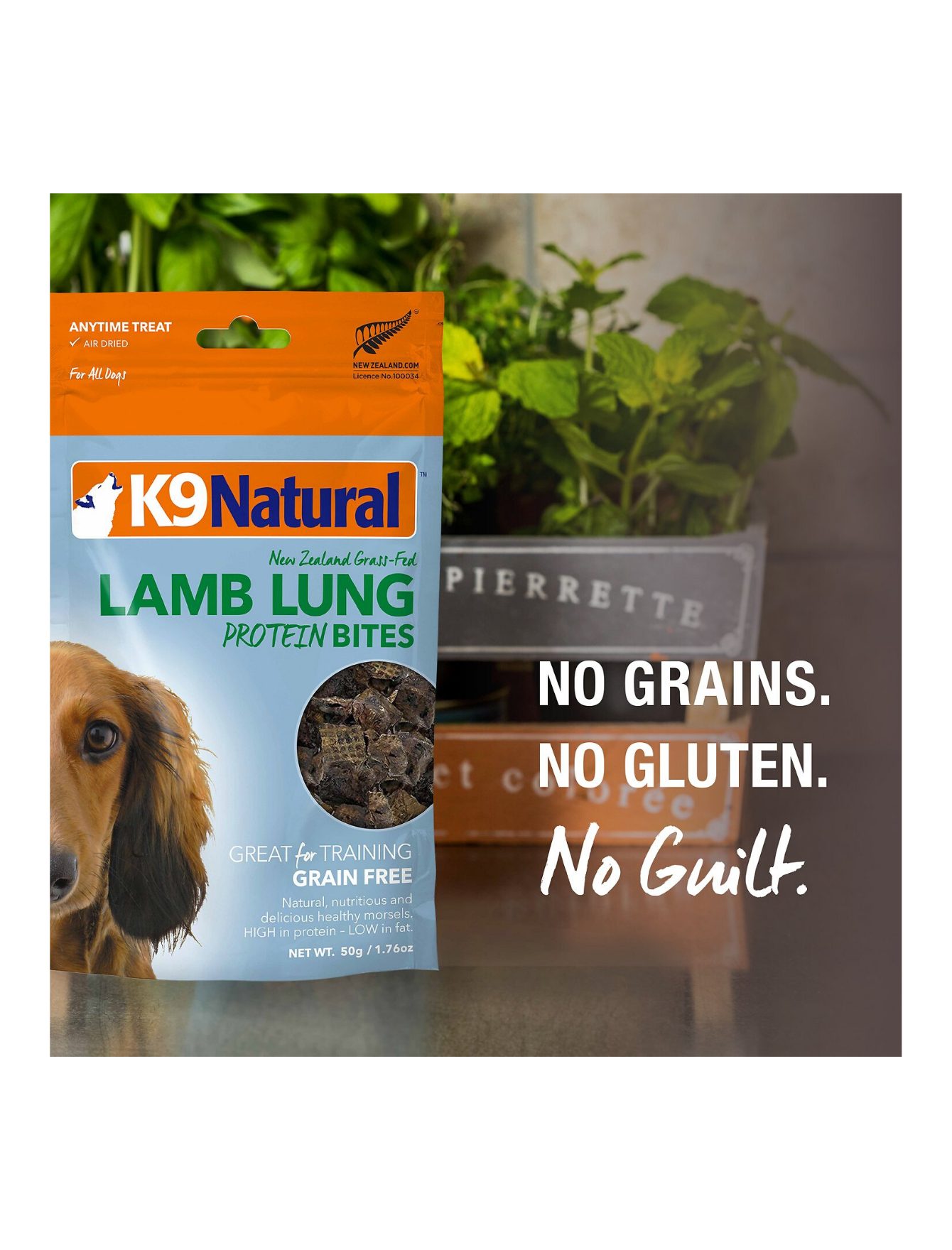 K9 Natural Air Dried Lamb Lung Protein Bites Dog Treats 50g image 3