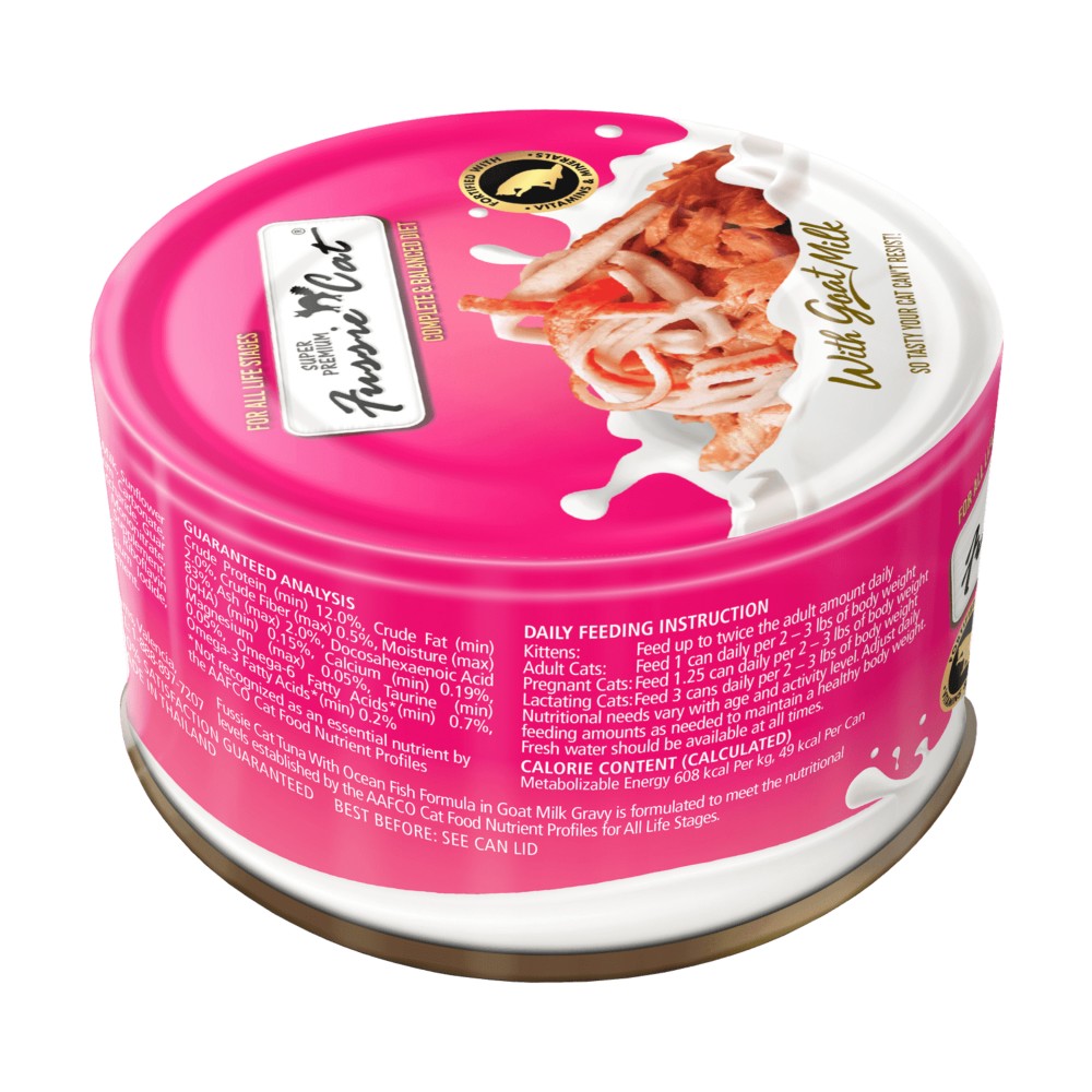 Fussie Cat Goat Milk 70g Tuna with Ocean in Gravy Wet Cat Food image 3