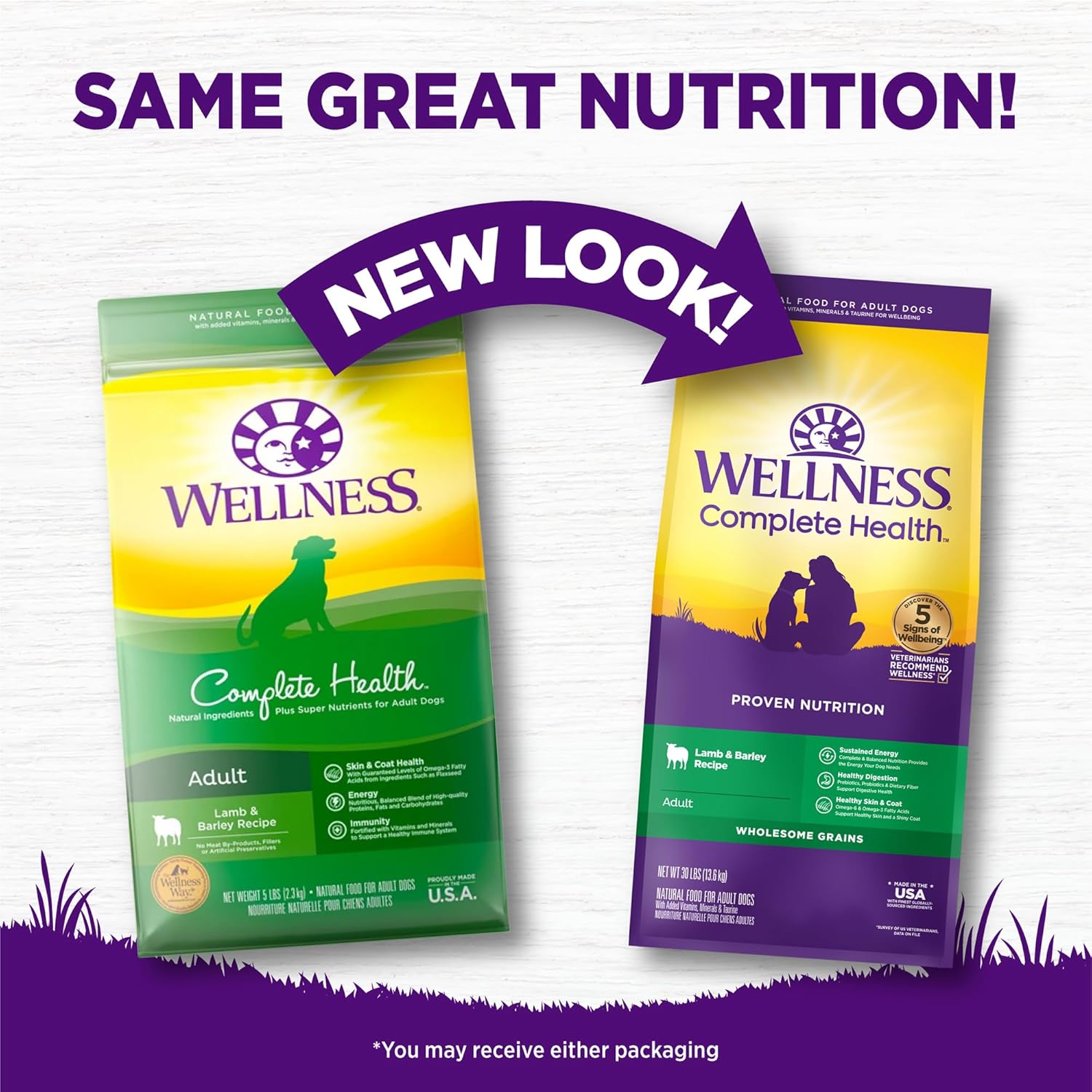 Wellness Complete Health 5lb (2.3kg) Lamb & Barley Dry Dog Food image 3