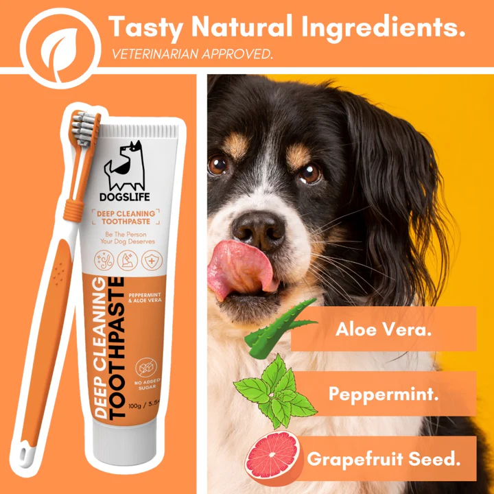 Dogslife Dental Care Kit 100g Deep Cleansing Toothpaste image 3