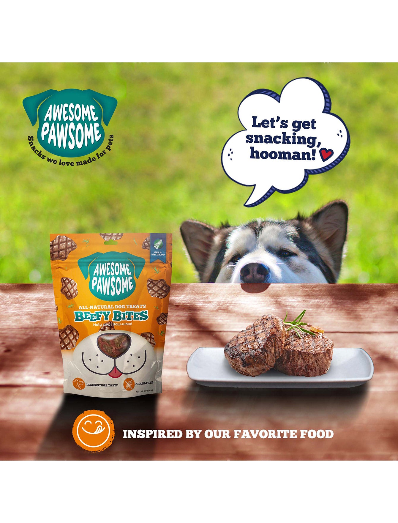 Awesome Pawsome 85g Grain Free Beefy Bites Dog Treat image 4