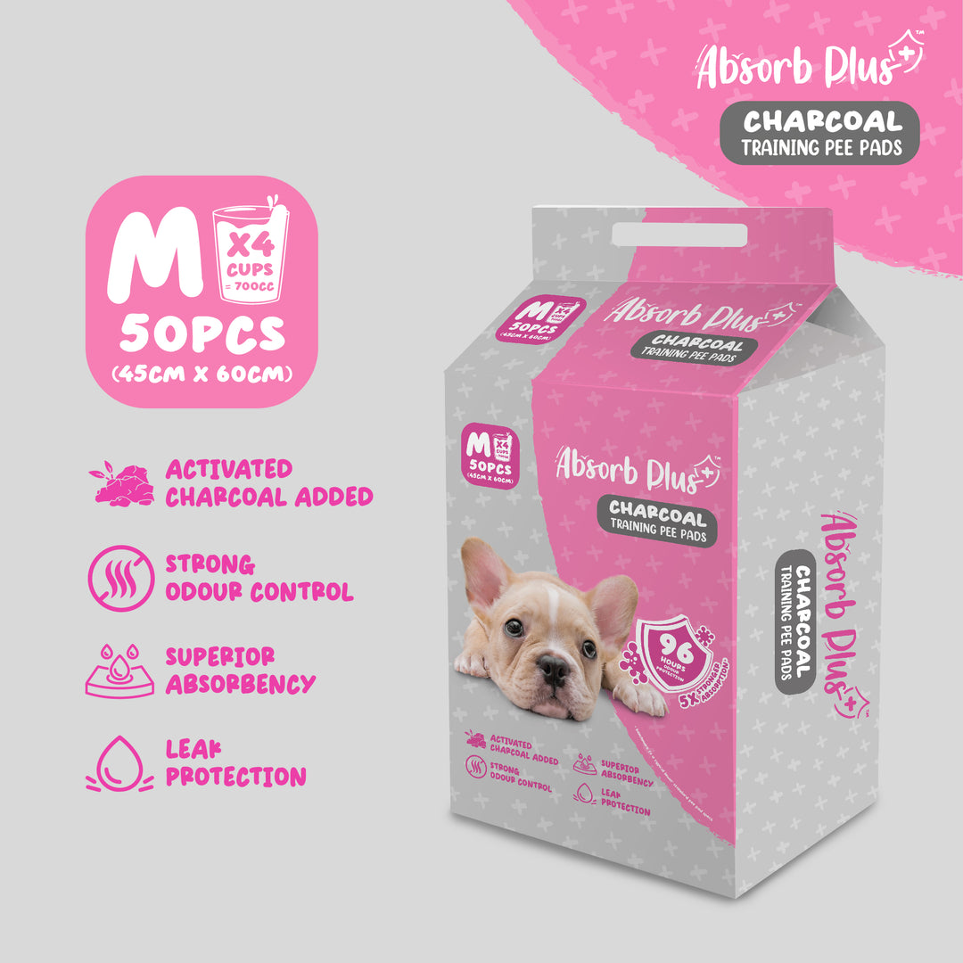 Absorb Plus 50pcs (Medium) 45x60cm Charcoal Training Pee Pad image 7