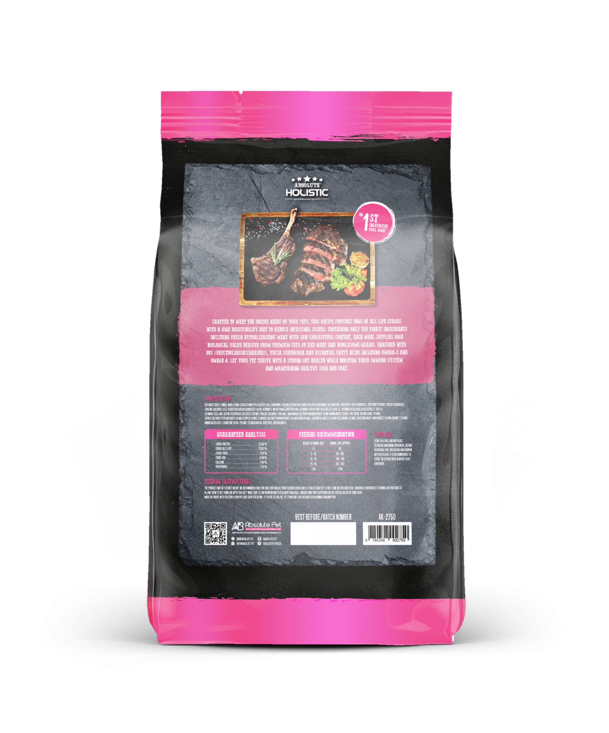 Absolute Holistic Dog 2kg Kibbles In The Bag Beef & Lamb Dry Dog Food (EXP: 12 Apr 2027) image 3
