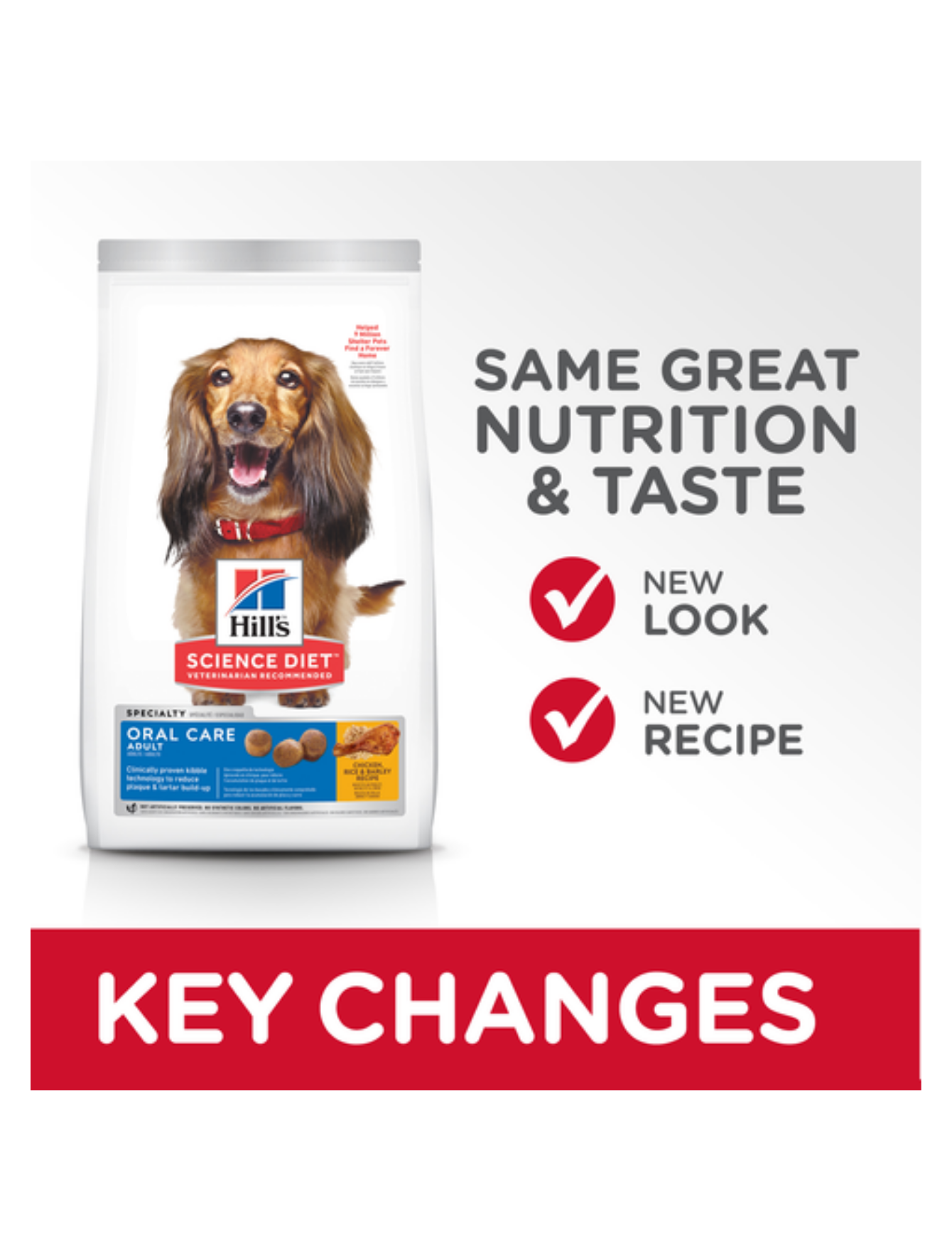 HILL'S SCIENCE DIET CANINE ORAL CARE ADULT CHICKEN, RICE & BARLEY RECIPE 4LBS DRY DOG FOOD image 3