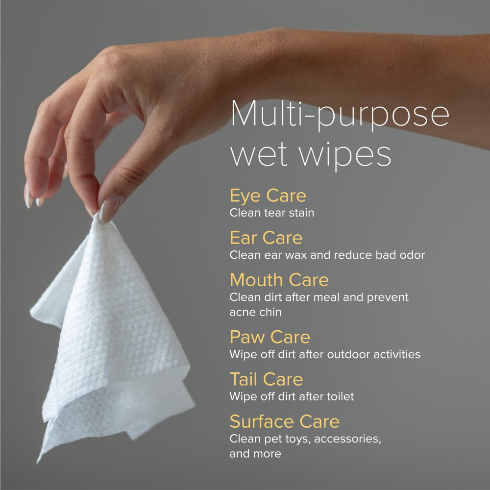 Nurture Pro AG+ Silver Pet Wipes 100 Sheets Unscented image 2