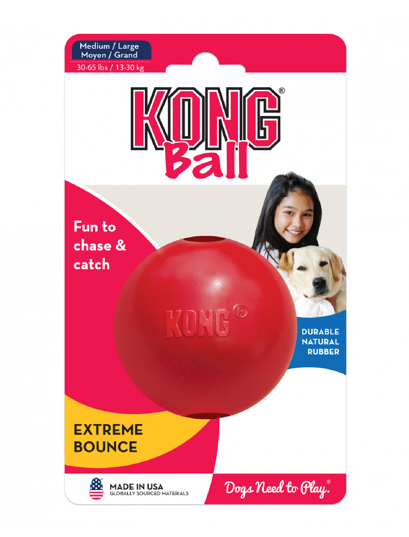 Kong Classic Ball Dog Toy M/L image 2