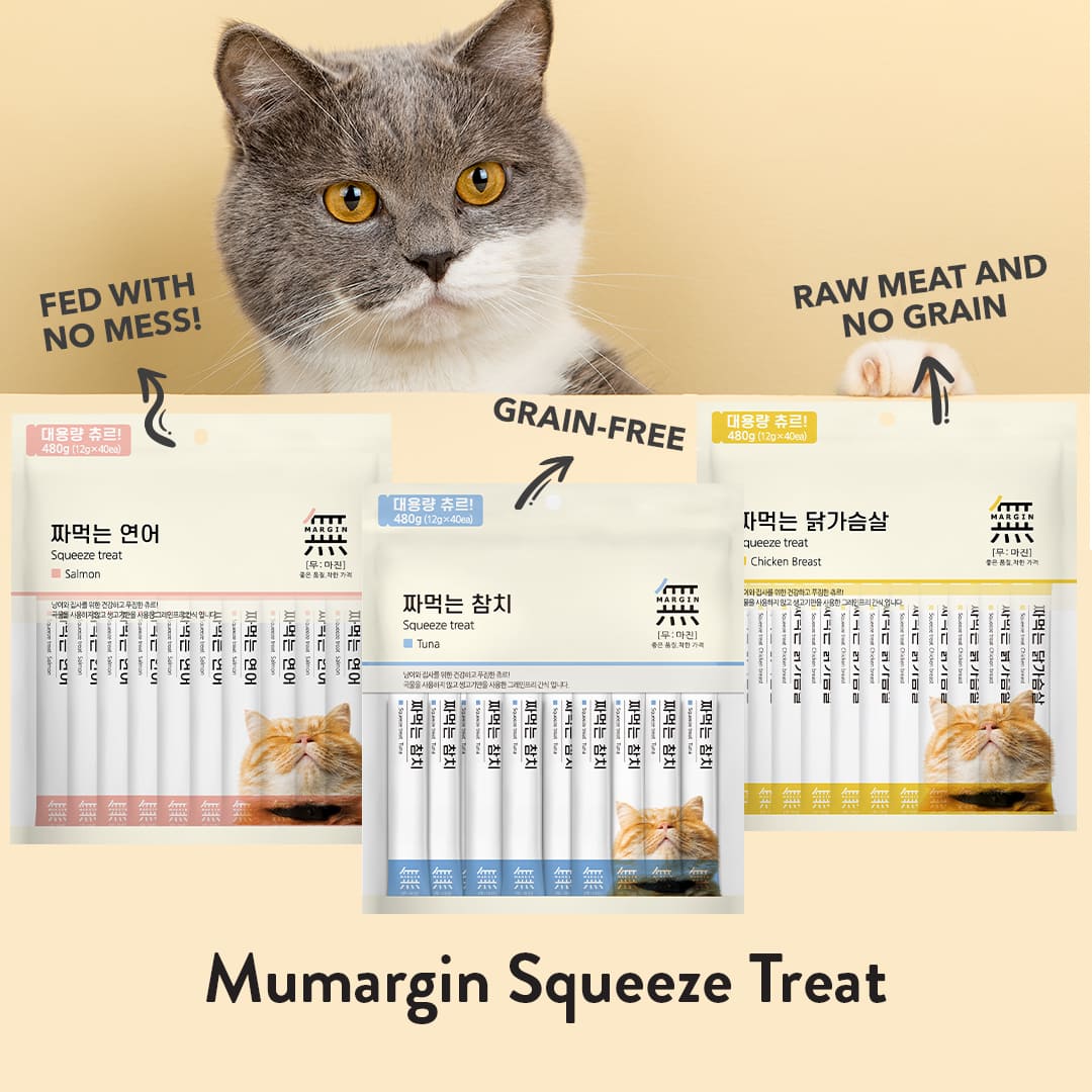 Bowwow Cat 480g Mumargin Squeeze Tuna Grain-Free Wet Cat Treats image 4