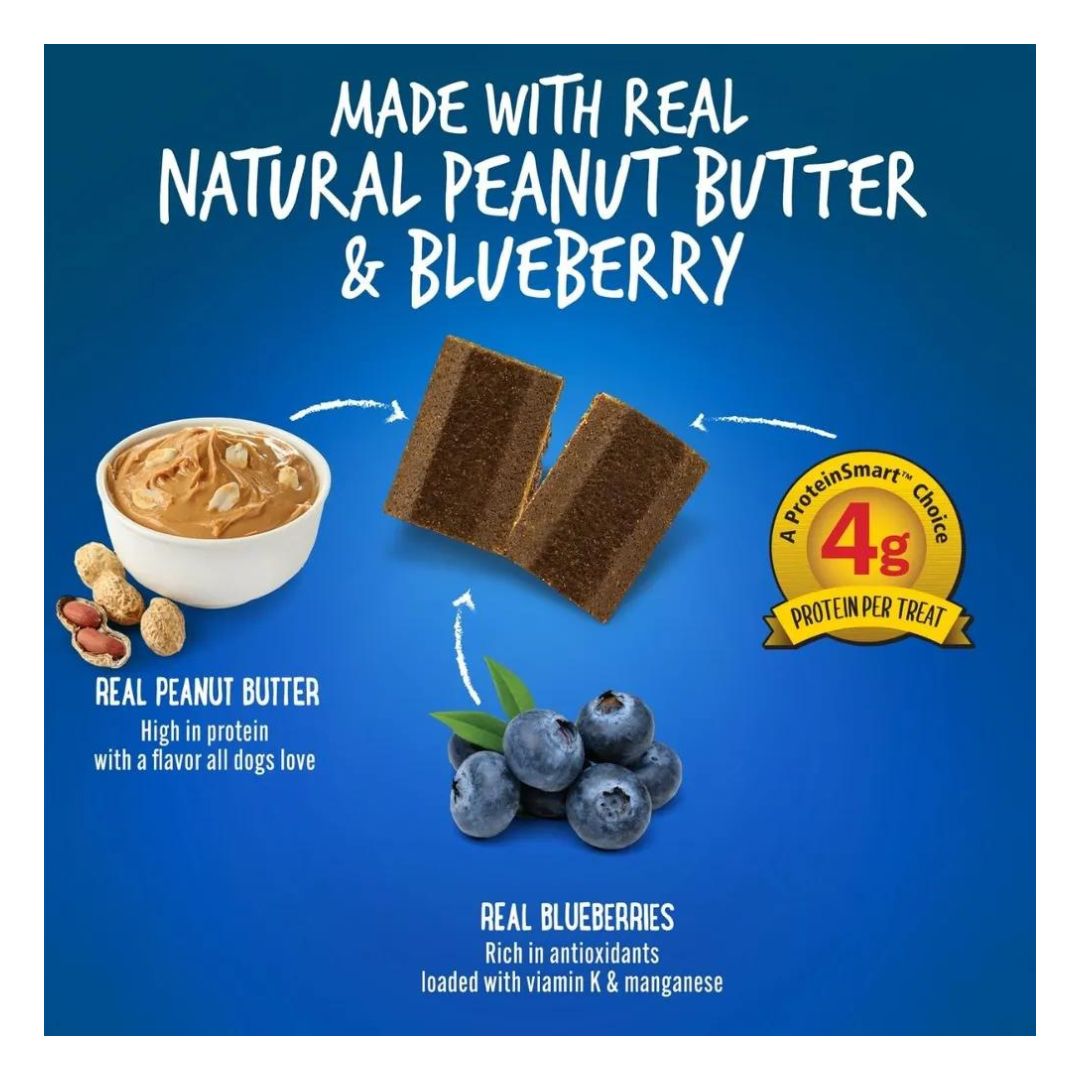 Fruitables Dog 6oz PB N' Joy Peanut Butter & Blueberry Bar Dog Treats image 3