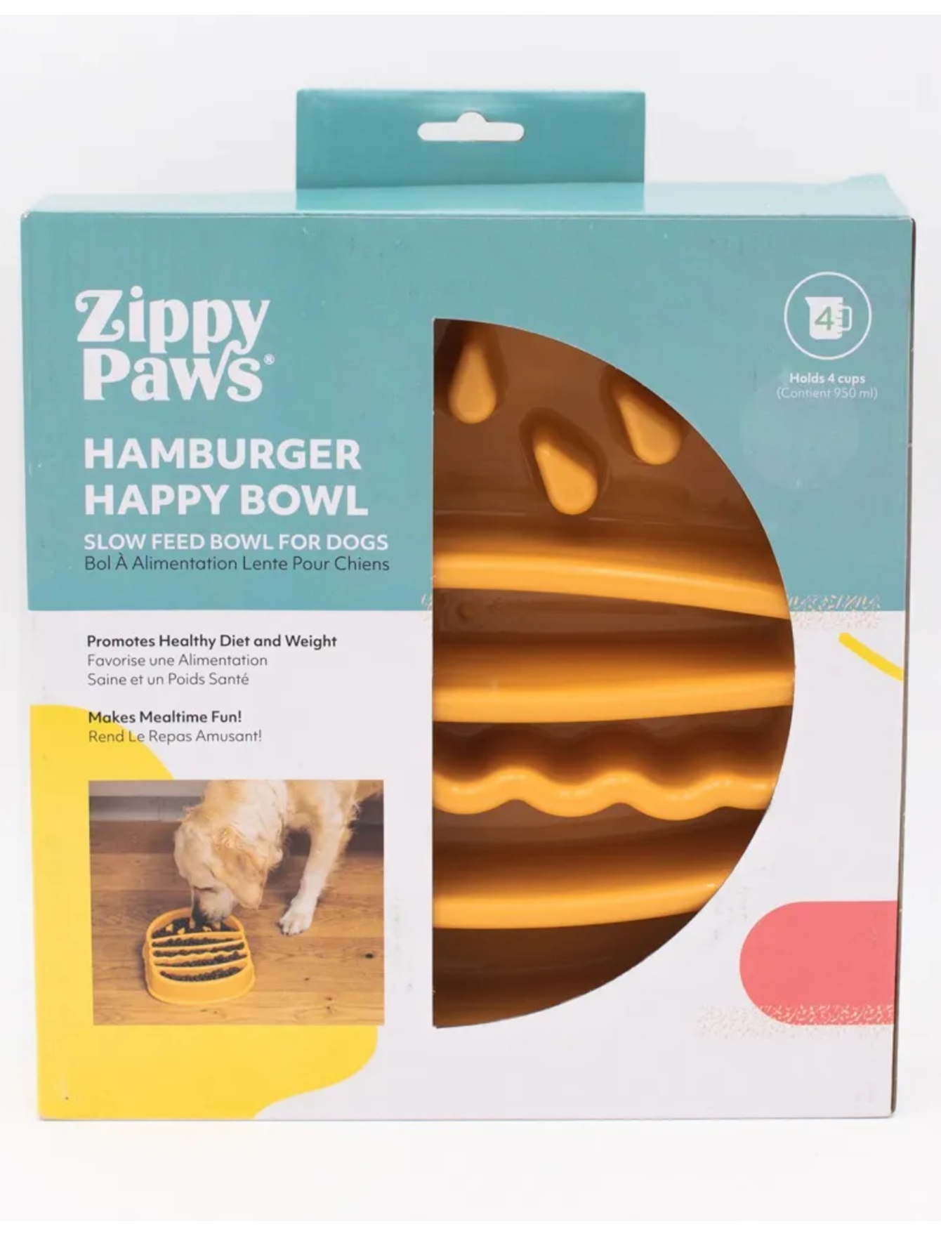 Zippypaws Happy Bowls - Hamburger image 2