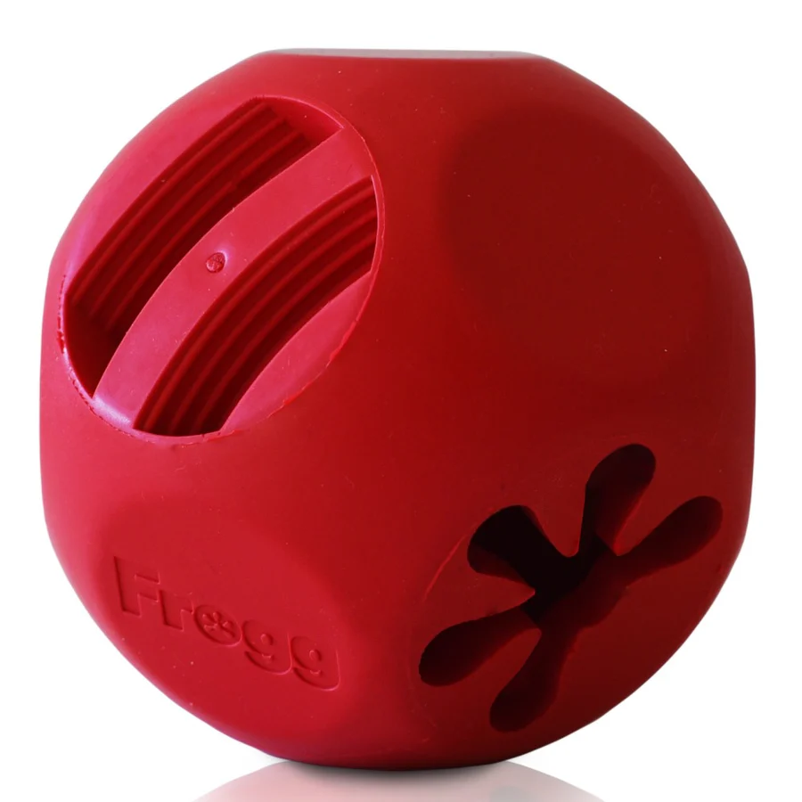 Frogg Bobbly Ball Red Chew Treat Dog Toy Large image 2