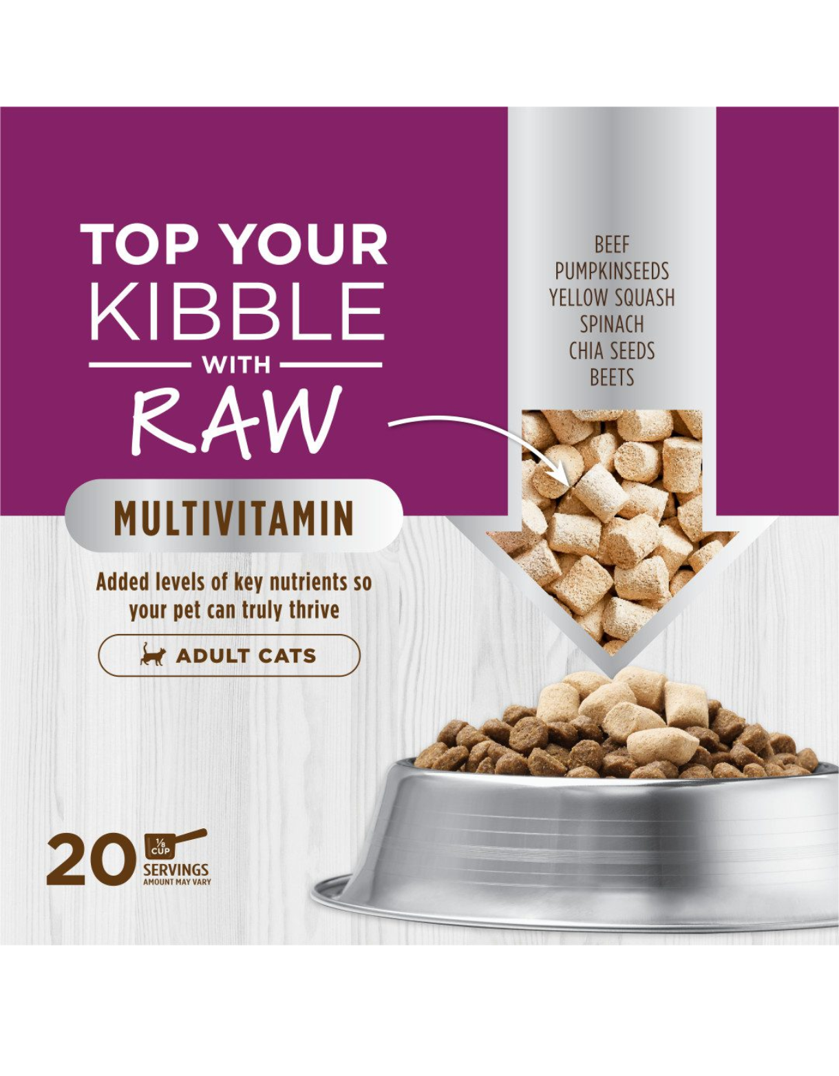 Instinct Freeze Dried Raw Boost Mixers Cat 5.5oz Grain Free Multivitamin Adult Cat Food Topper image 3