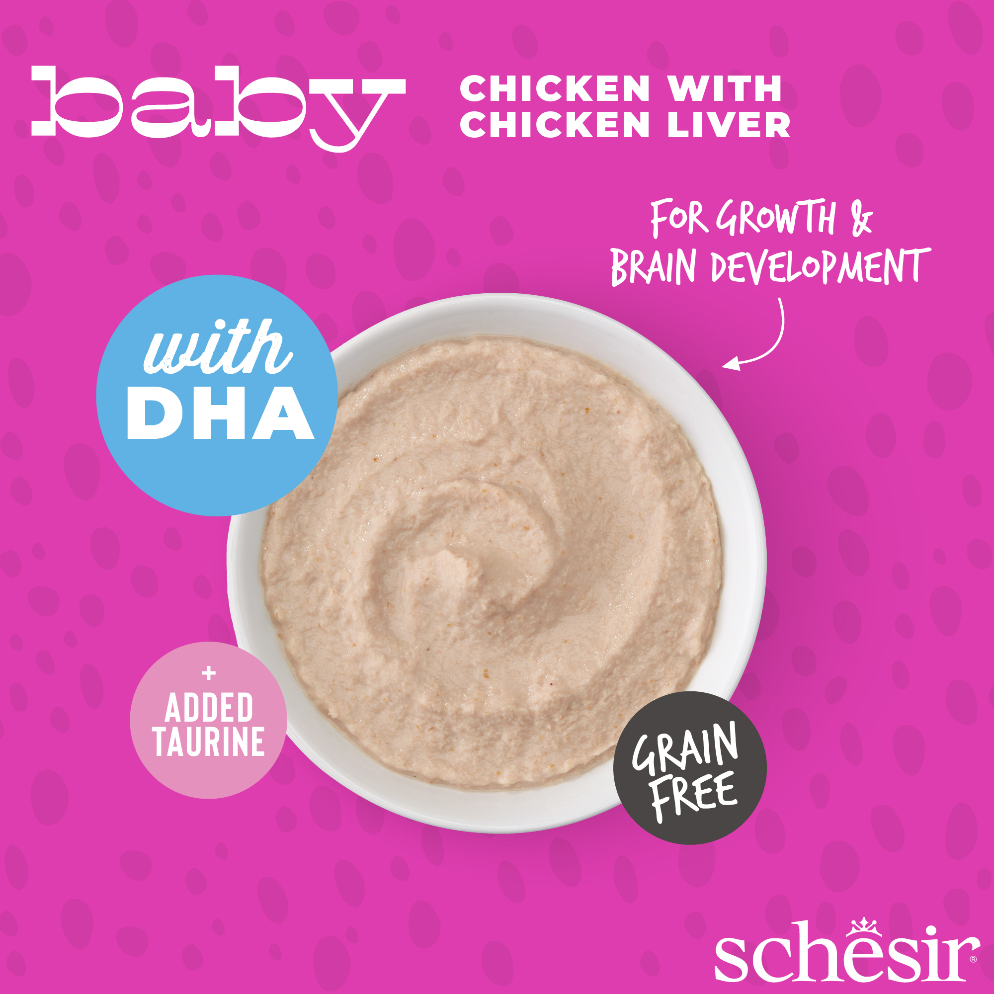 Schesir Cat Baby Velvet Mousse 70g Chicken with Chicken Liver Wet Cat Food image 3
