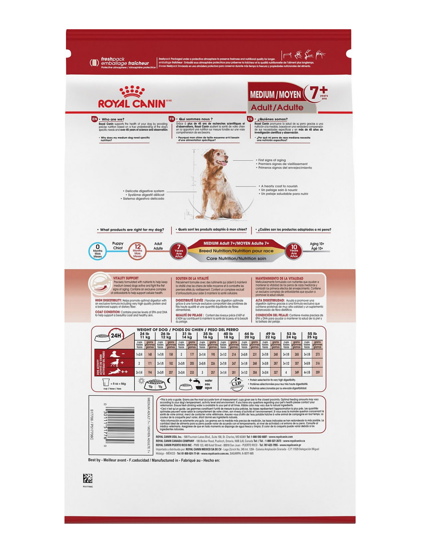 Royal Canin Dog 10kg Medium Adult 7+ Dry Dog Food image 2